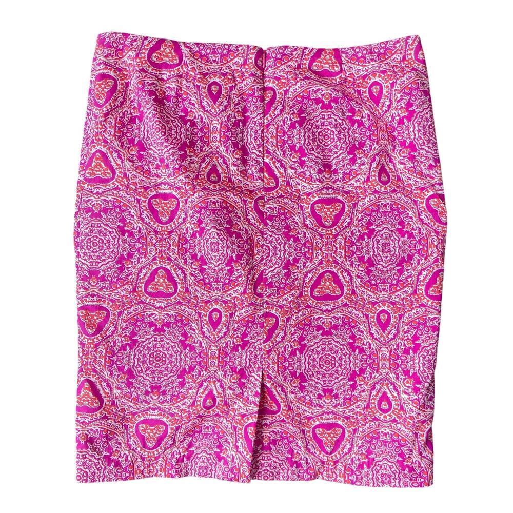 Lord & Taylor Pink Paisley Medallion Print Pencil Skirt - Size 10 - Picture 7 of 9